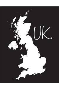 UK - Black 101 - Lined Notebook with Margins - 8.5X11
