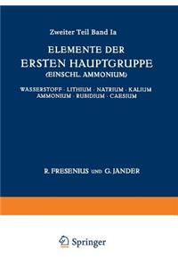 Elemente Der Ersten Hauptgruppe; Einschl. Ammonium;