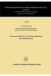 Temperaturfunktionen Zur Prüfung Selbsttätiger Brandmeldesysteme