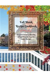Fall Blank Recipe Cookbook