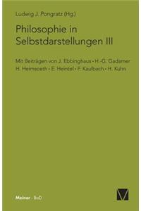 Philosophie in Selbstdarstellungen III