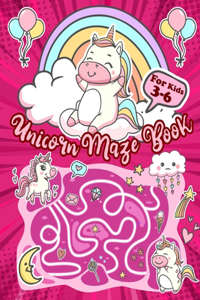 Unicorn Maze Book For Kids 3-6