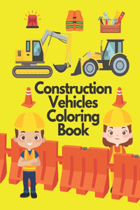 Construction Vehicles Coloring Book