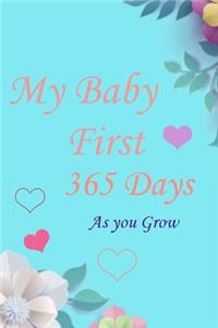 Baby's First Year Track Notebook Daily Record Meals & track baby's health