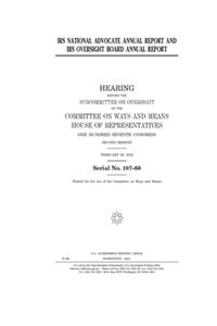 IRS National Advocate annual report and IRS Oversight Board annual report