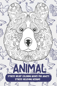 Stress Relief Coloring Books for Adults - Animal - Stress Relieving Designs