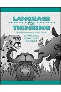 Language for Thinking Grades 1-3, Behavioral Objectives Book