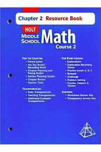 Chap Res Bk 2 W/ANS Holt Math CS 2 2007