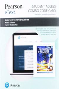 Pearson Etext for Legal Environment of Business