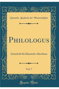 Philologus, Vol. 7: Zeitschrift für Klassische Alterthum (Classic Reprint)