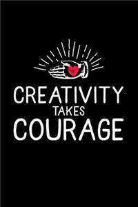 Creativity Take Courage, Sketch and Reflection Journal for Artists
