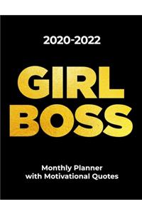 2020-2022 GIRL BOSS Monthly Planner with Motivation Quotes for Entrepreneurs and Business Women