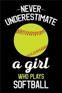 Never Underestimate a Girl Who Plays Softball
