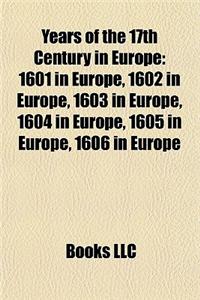 Years of the 17th Century in Europe