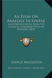 Essay on Analogy in Syntax
