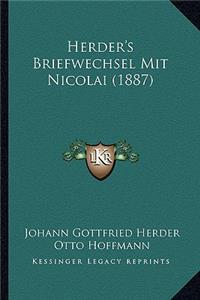 Herder's Briefwechsel Mit Nicolai (1887)