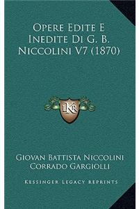 Opere Edite E Inedite Di G. B. Niccolini V7 (1870)