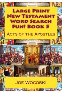 Large Print New Testament Word Search Fun! Book 5: Acts of the Apostles