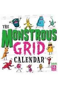2019 the Monstrous Grid 16-Month Wall Calendar: By Sellers Publishing