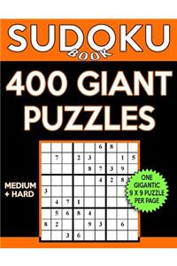 Sudoku Book 400 GIANT Puzzles, 200 Medium and 200 Hard