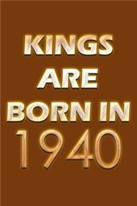 Kings Are Born In 1940 Notebook: Lined Notebook/Journal Gift 120 Pages, 6x9 Soft Cover, Matte Finish, Orange Cover