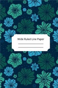 Camouflage Art Theme Wide Ruled Line Paper