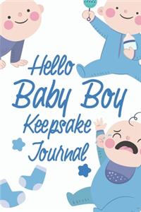 Hello Baby Boy Keepsake Journal