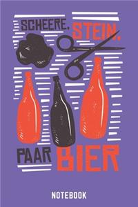 Schere Stein Paar Bier Notebook