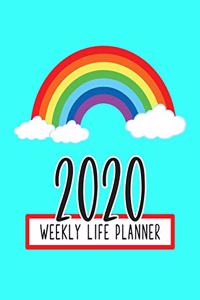 2020 Weekly Life Planner: Rainbow Simple Daily & Weekly Format Calendar for Women