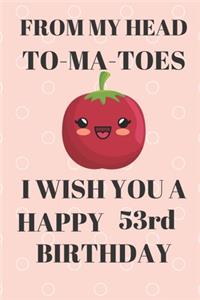 FROM MY HEAD TO-MA-TOES I WISH YOU A HAPPY53rd Birthday