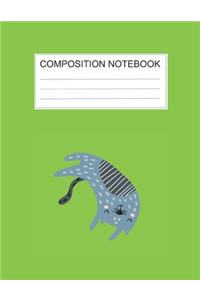 Composition notebook: Ruled (8.5 x 11 in), 110 Pages: Diary Book For Girl, Journal Notebook For Kids, Writing Journal Lined, Cute Pets green (8.5 x 11 in), 110 Pages