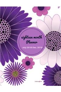 Eighteen Month Planner Purple Sunflower