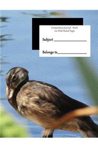 Composition Journal Duck 100 Wide Ruled Pages