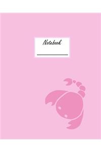 Notebook: Composition Book Journal with Pink Scorpio Cover