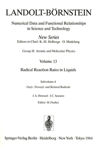 Oxyl-, Peroxyl-, and Related Radicals / Oxy-, Peroxy- Und Verwandte Radikale