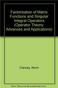 Factorization of Matrix Functions and Singular Integral Operators