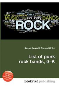 List of Punk Rock Bands, 0-K