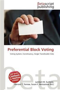 Preferential Block Voting