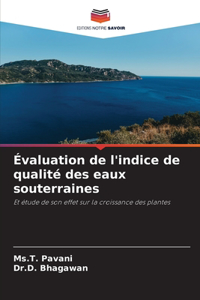 Évaluation de l'indice de qualité des eaux souterraines