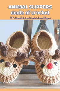 Animal slippers made of crochet