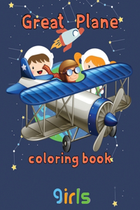 Great Plane Coloring Book girls