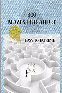 300 Mazes For Adult Easy to Extreme