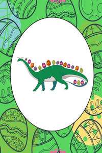 Funny Dinosaur With Easter Eggs