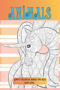 Adult Coloring Books for Men Easy Level - Animals