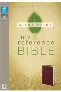 NIV, Reference Bible, Giant Print, Imitation Leather, Burgundy