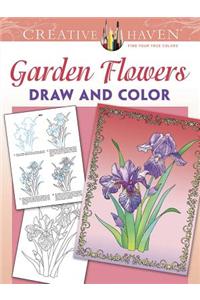 Creative Haven Garden Flowers Draw and Color