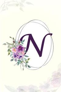 N - Monogrammed Gratitude Journal