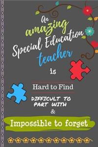 An Amazing Special Education Teacher is Hard to Find Difficult to Part With & Impossible to Forget