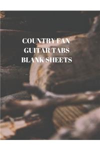 Country Fan Guitar Tabs Blank Sheets