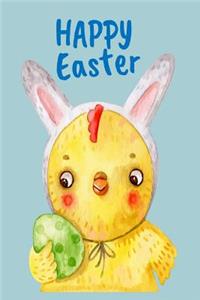 Cute Easter Chick with Bunny Ears Is a Cracking Easter Gift for Creative Journaling Chick with Cute Bunny Rabbit Ears Lined Journal, Composition Book, A5 Exercise Notebook
